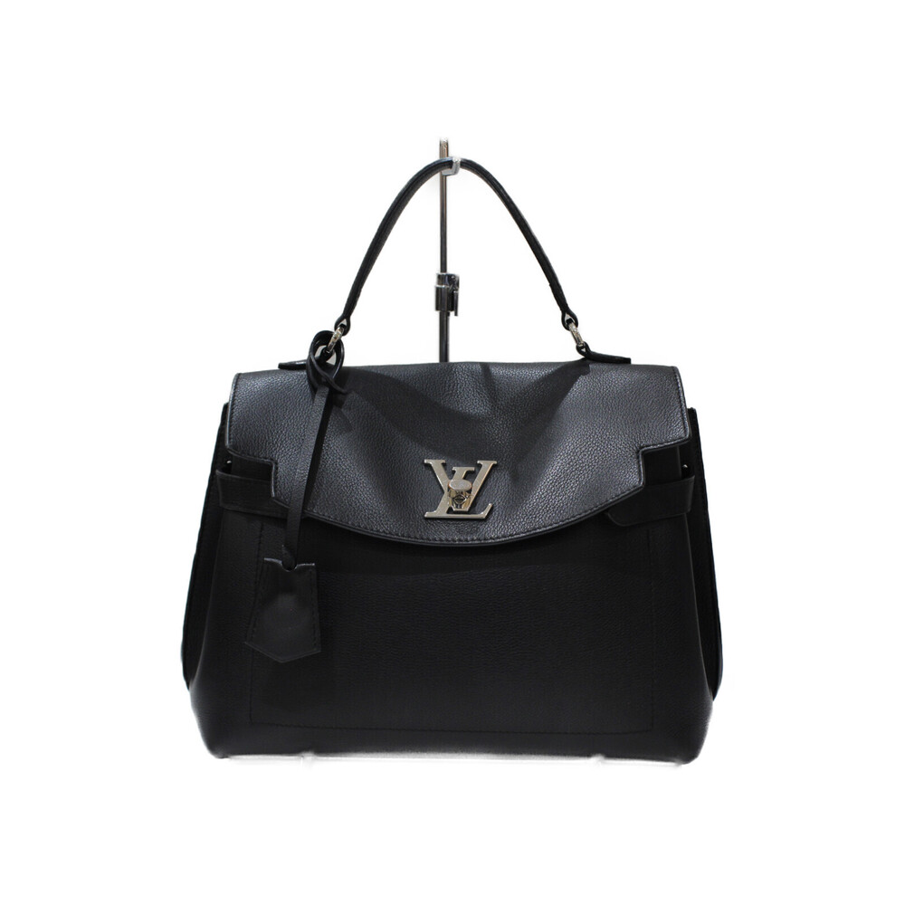 Louis Vuitton Lockme Ever Grained Calfskin Leather Noir Handbag Shoulder Strap